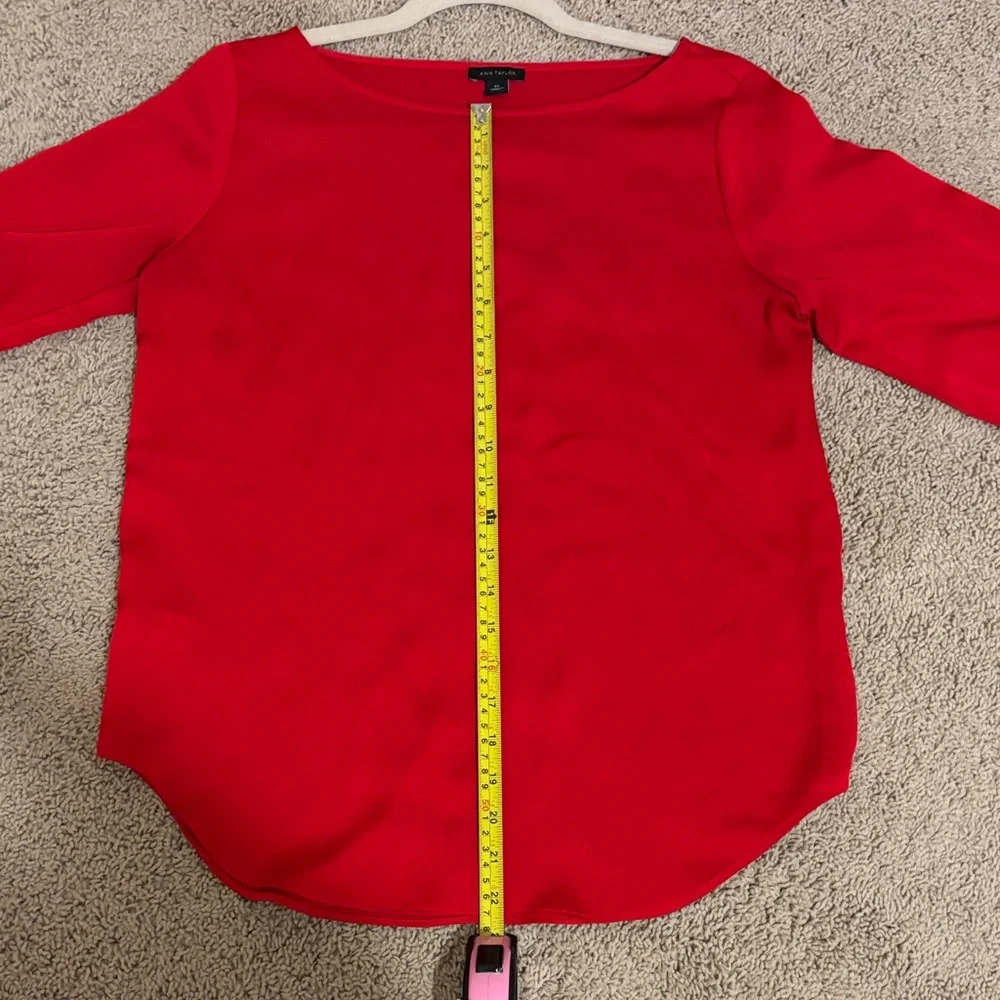 Ann Taylor Vibrant Red Blouse - Picture 6 of 7